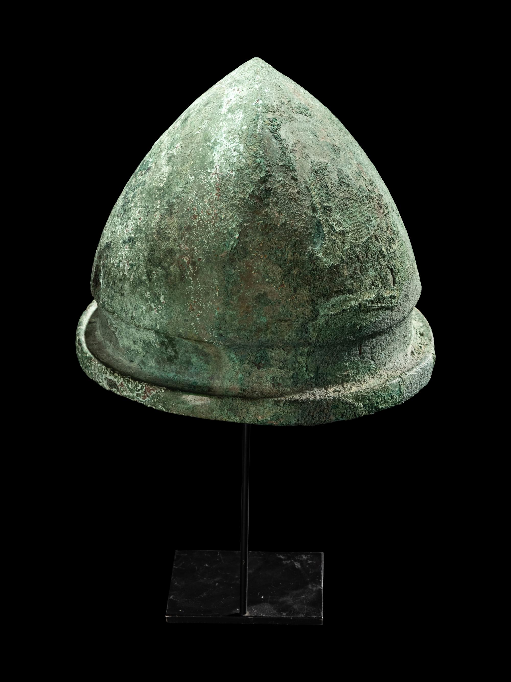 An Etruscan Bronze Negau Helmet