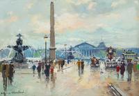 Antoine Blanchard, (French, 1910–1988), Place de la Concorde