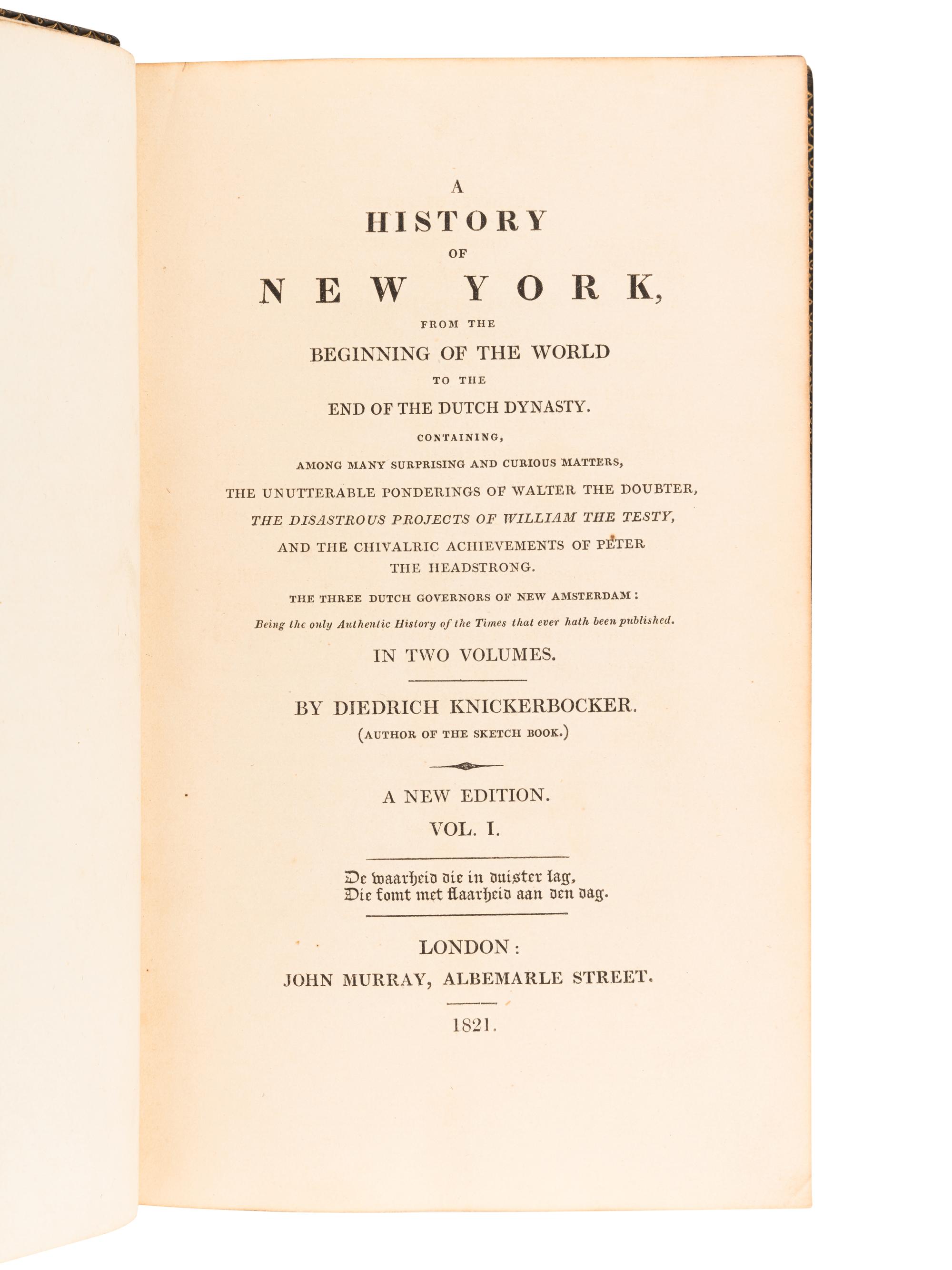 IRVING, Washington. The Adventures of Captain Bonneville. London: Richard Bentley, 1837.