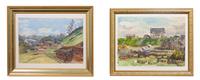 four watercolors, ,