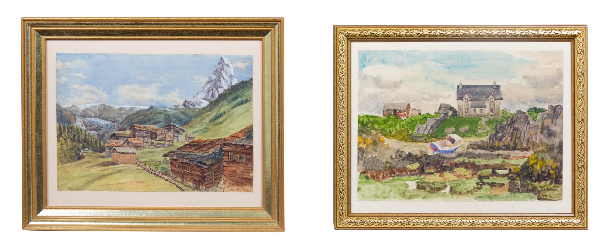 four watercolors, ,