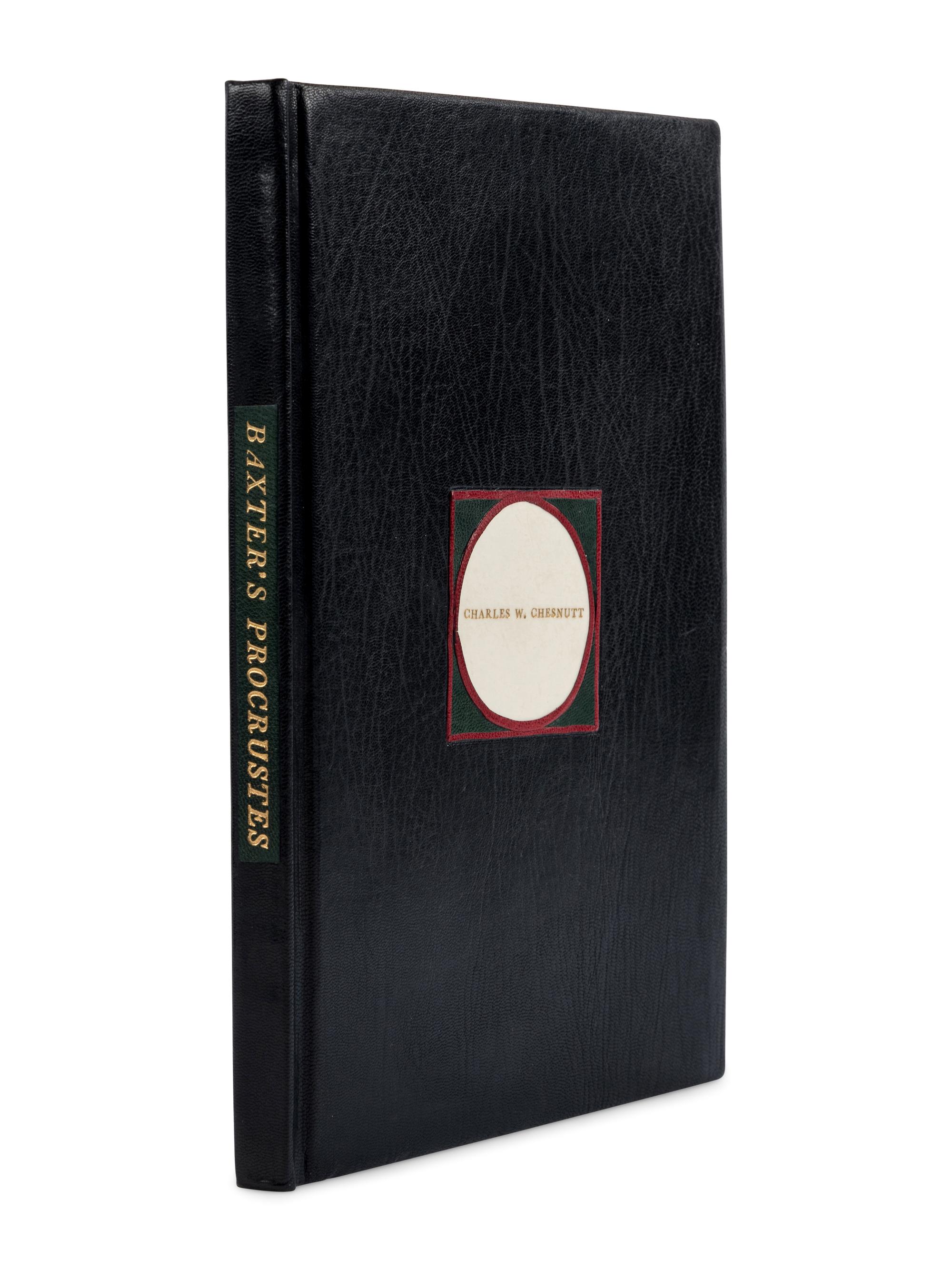 [SOBOTA, Jan (1939-2012), binder]. CHESNUTT, Charles Waddell (1858-1932). Baxter's Procrustes . Cleveland: Rowfant Club, 1966.