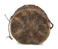Pueblo Painted Drum, with Beater