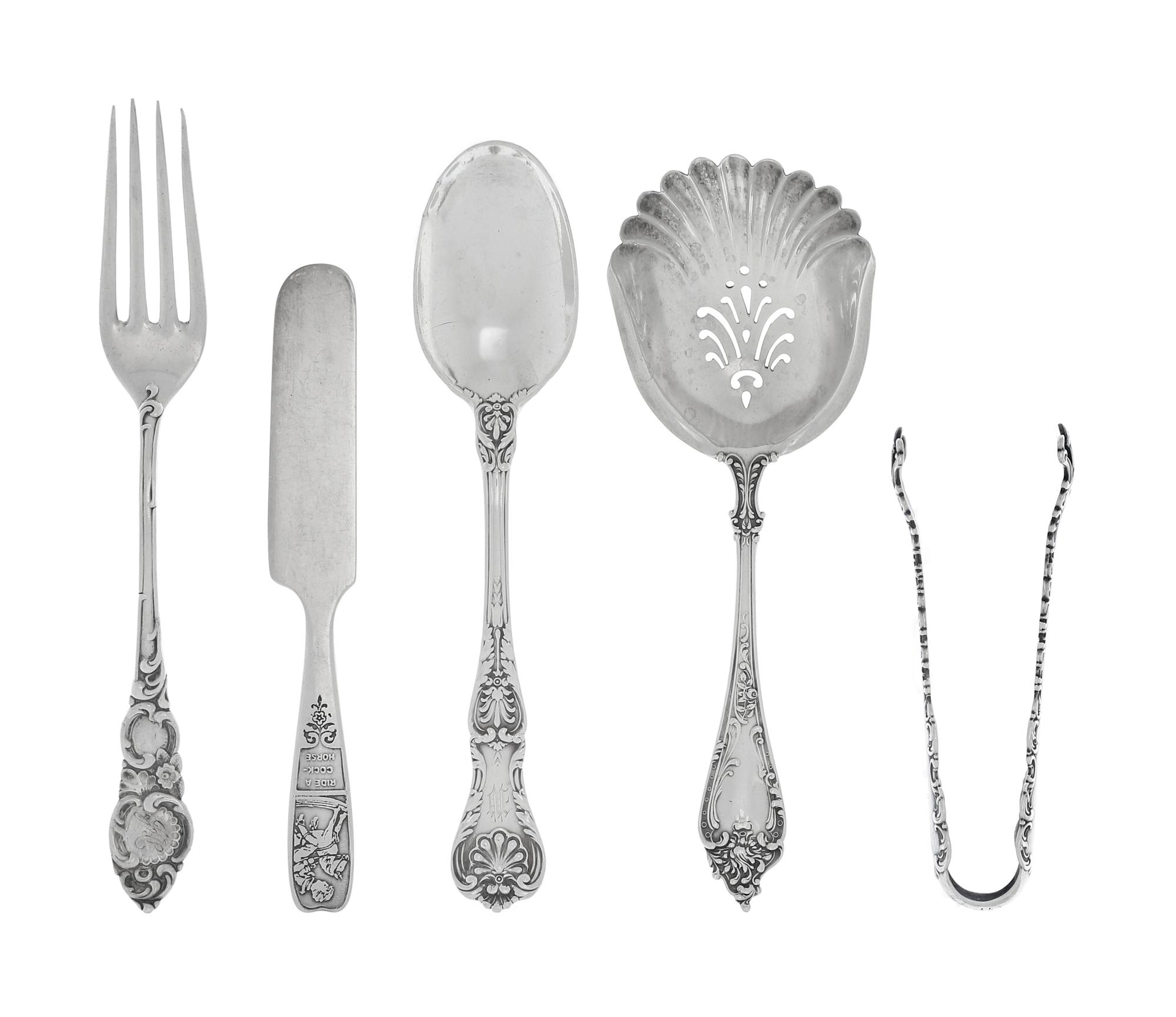 An Assembled Group of American Silver Serving Articles