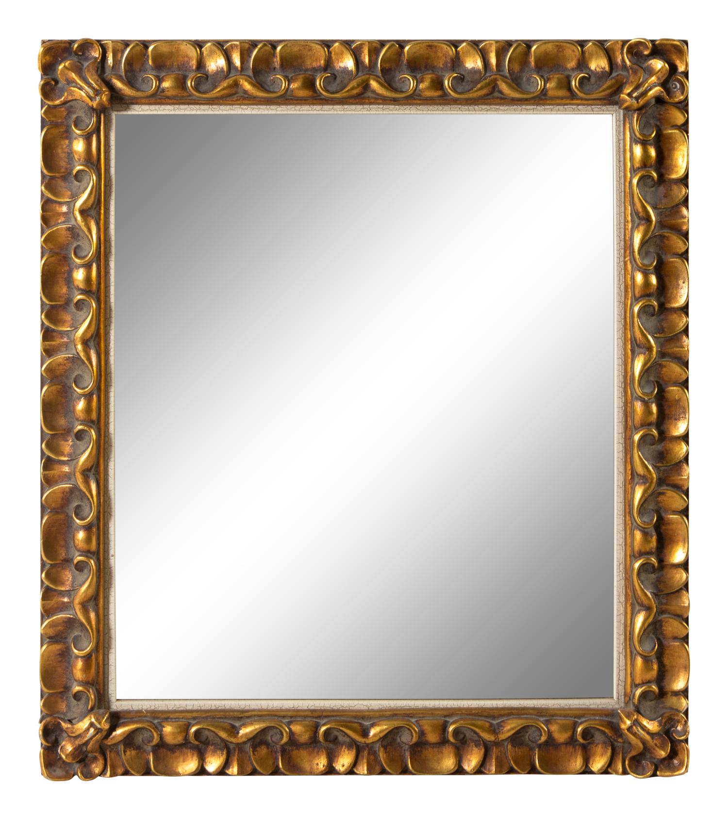 A Rococo Style Giltwood Mirror