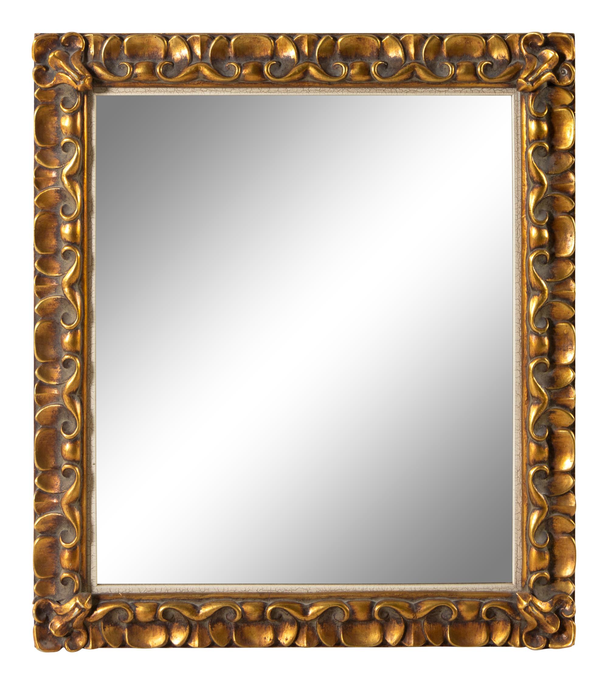 A Rococo Style Giltwood Mirror