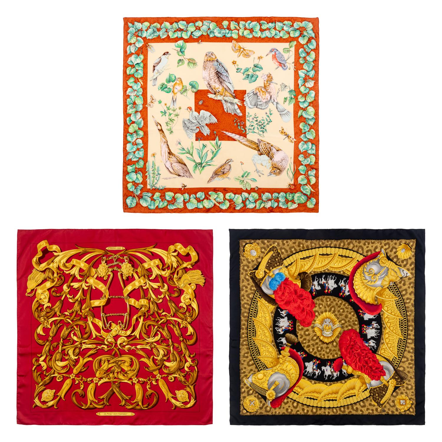 Three Hermès Scarves