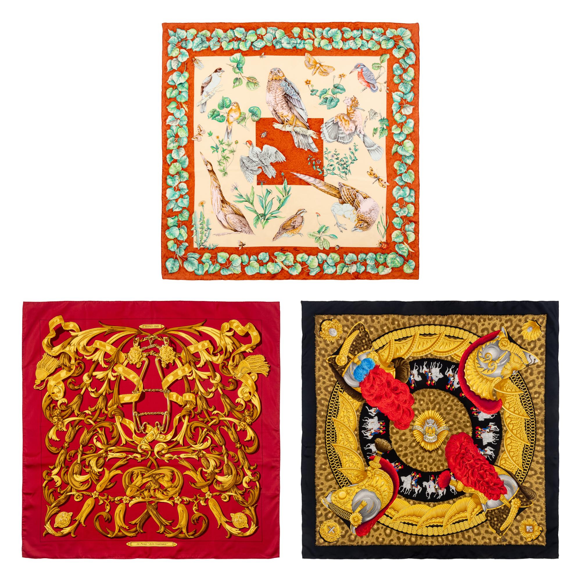 Three Hermès Scarves