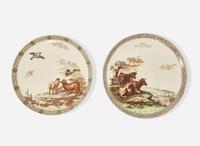 Two Wedgwood Queensware Chargers, UK, late 19th century