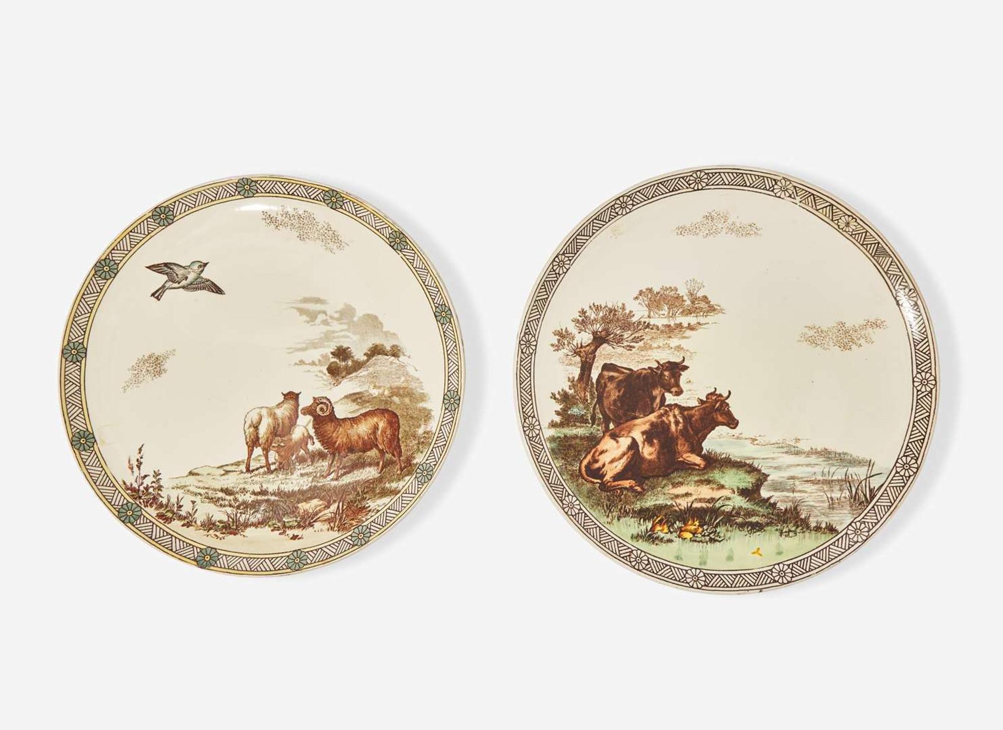 Two Wedgwood Queensware Chargers, UK, late 19th century