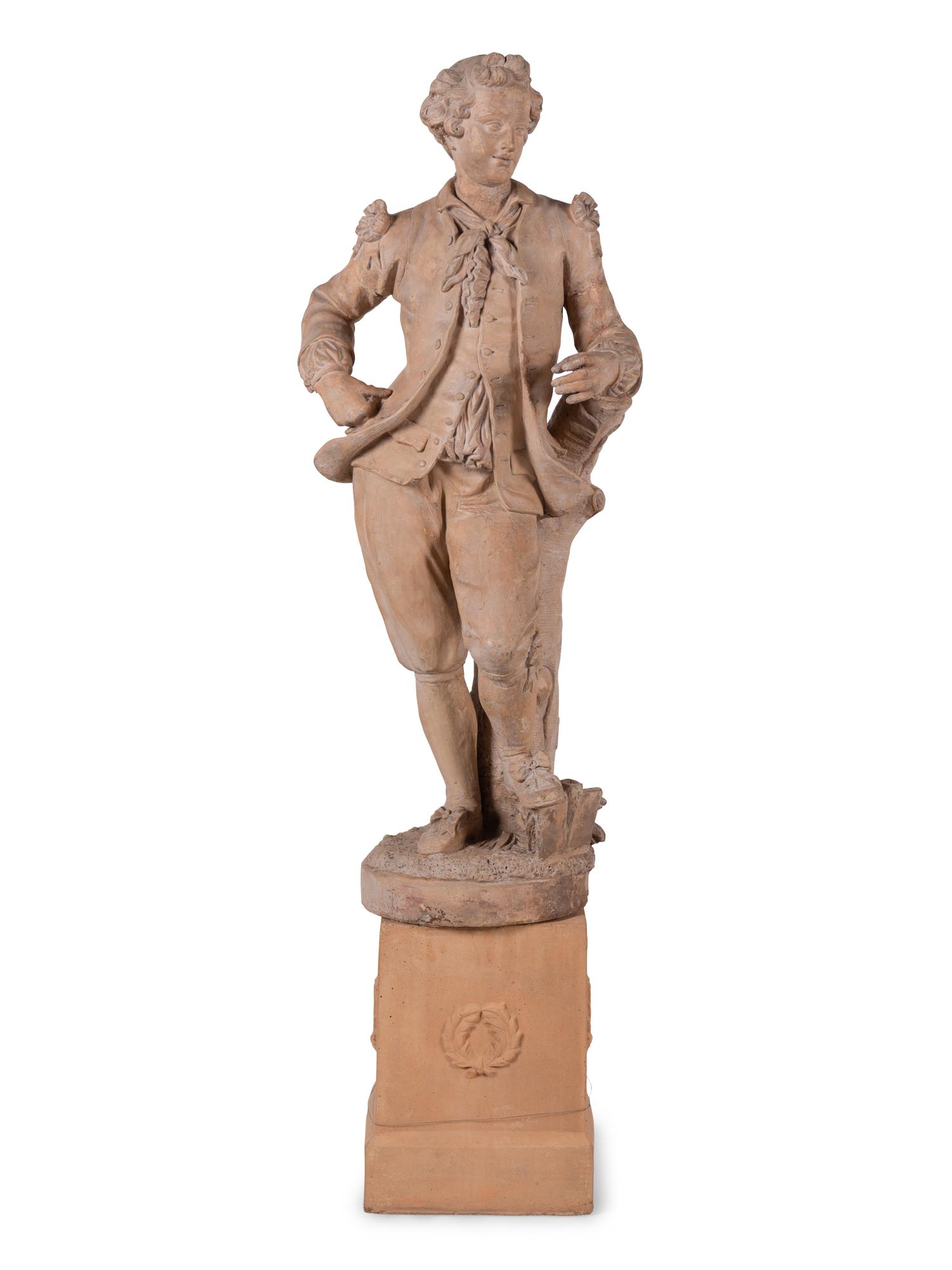 A Continental Terra Cotta Figure
