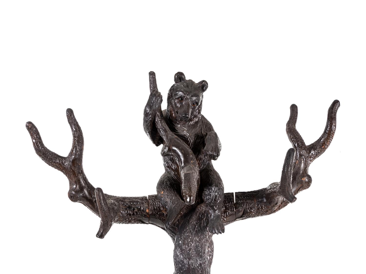A Black Forest Carved Hall Tree