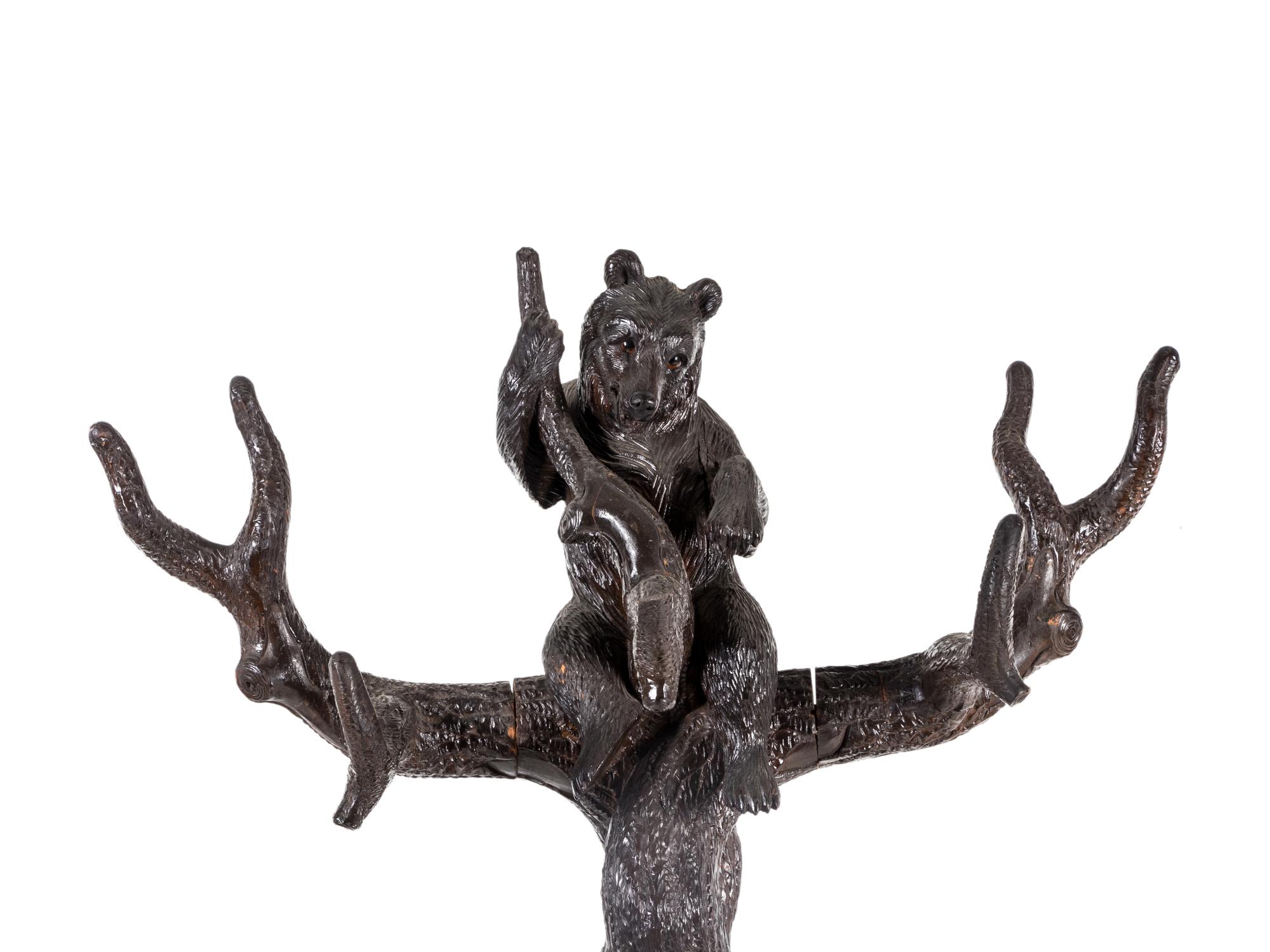A Black Forest Carved Hall Tree