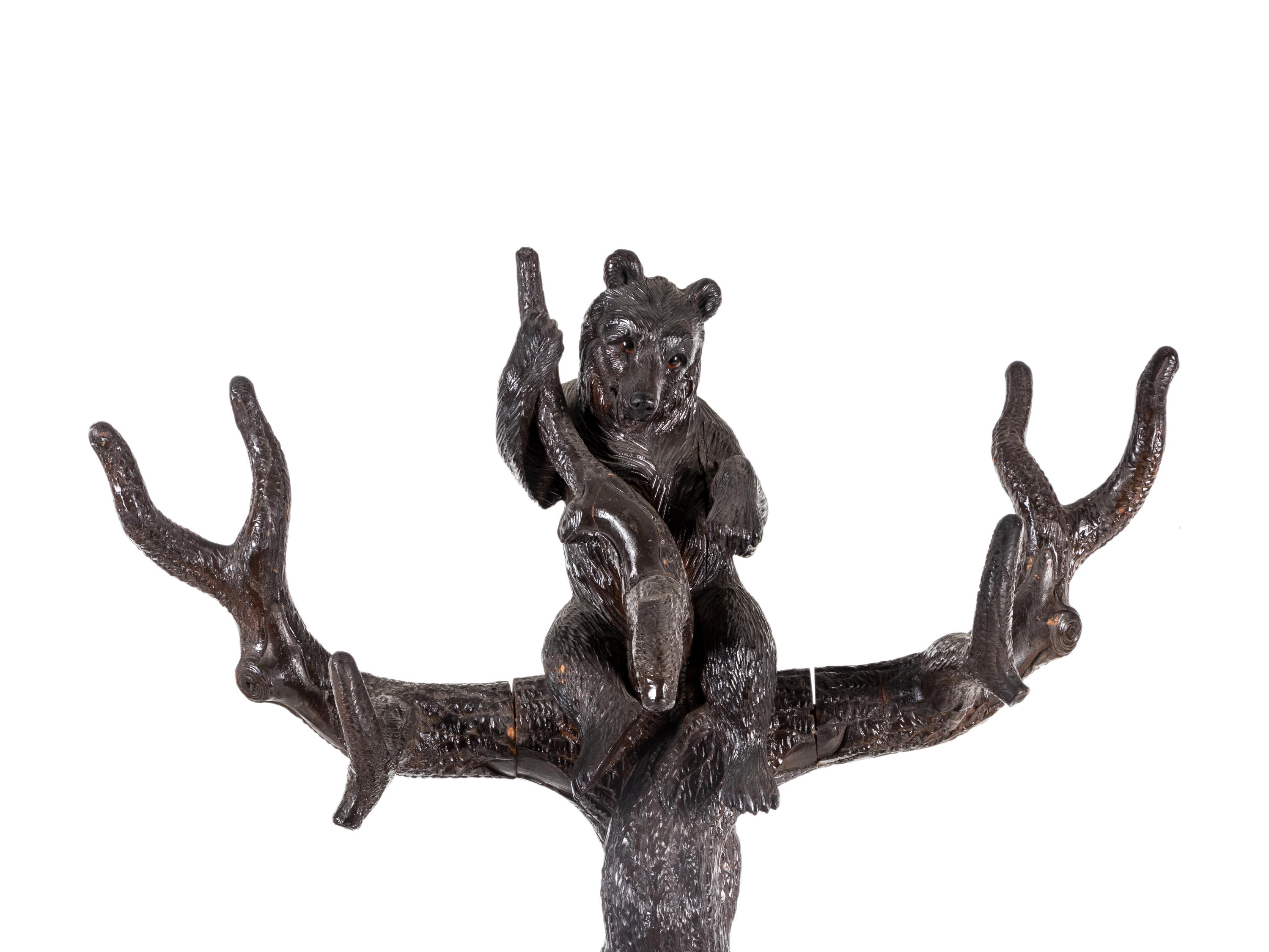 A Black Forest Carved Hall Tree