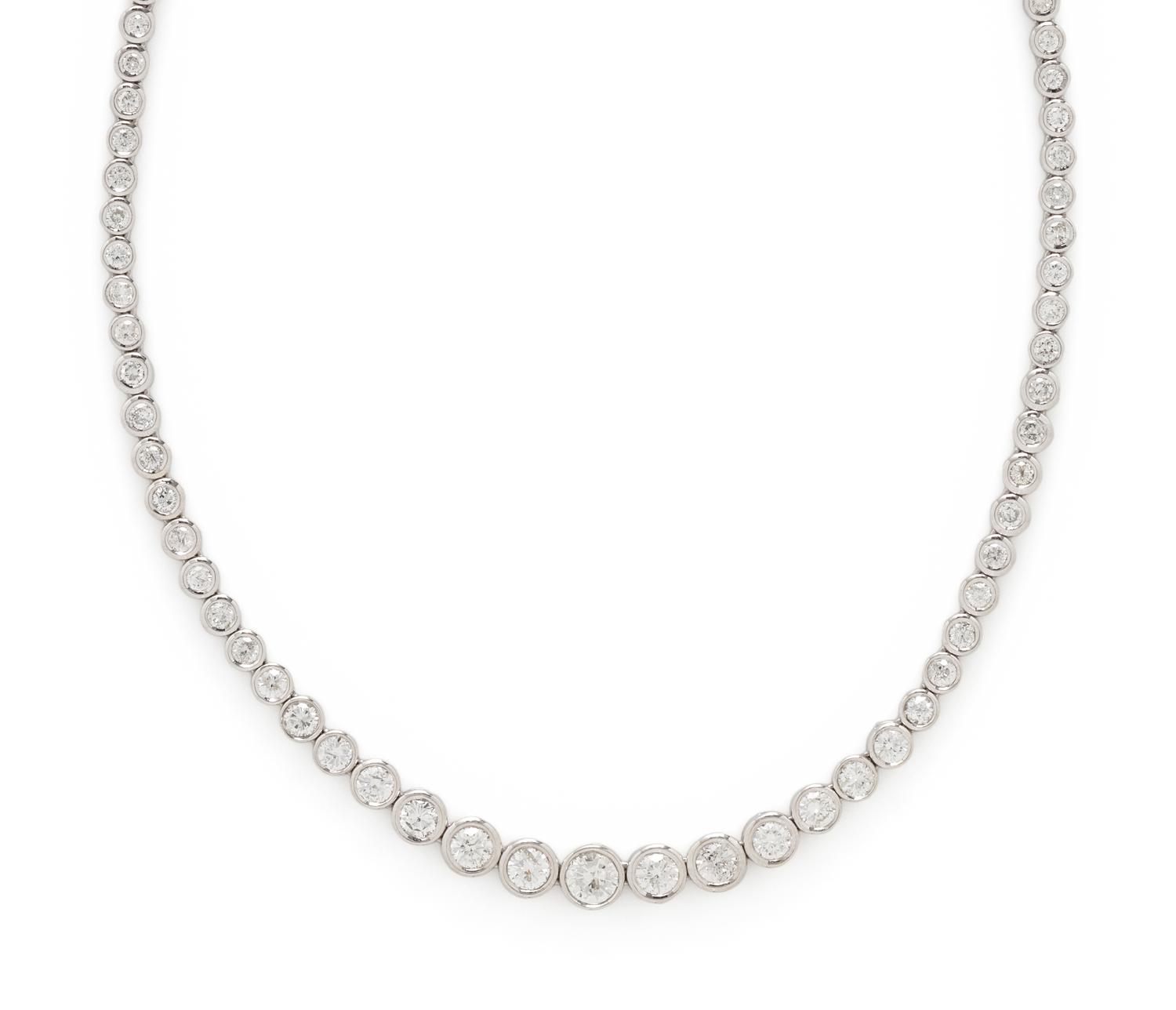 DIAMOND AND WHITE GOLD RIVIÈRE NECKLACE