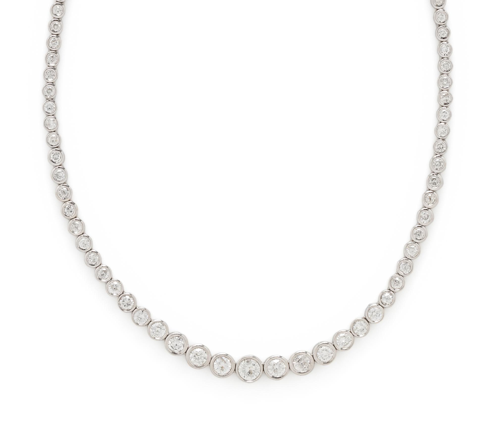 DIAMOND AND WHITE GOLD RIVIÈRE NECKLACE