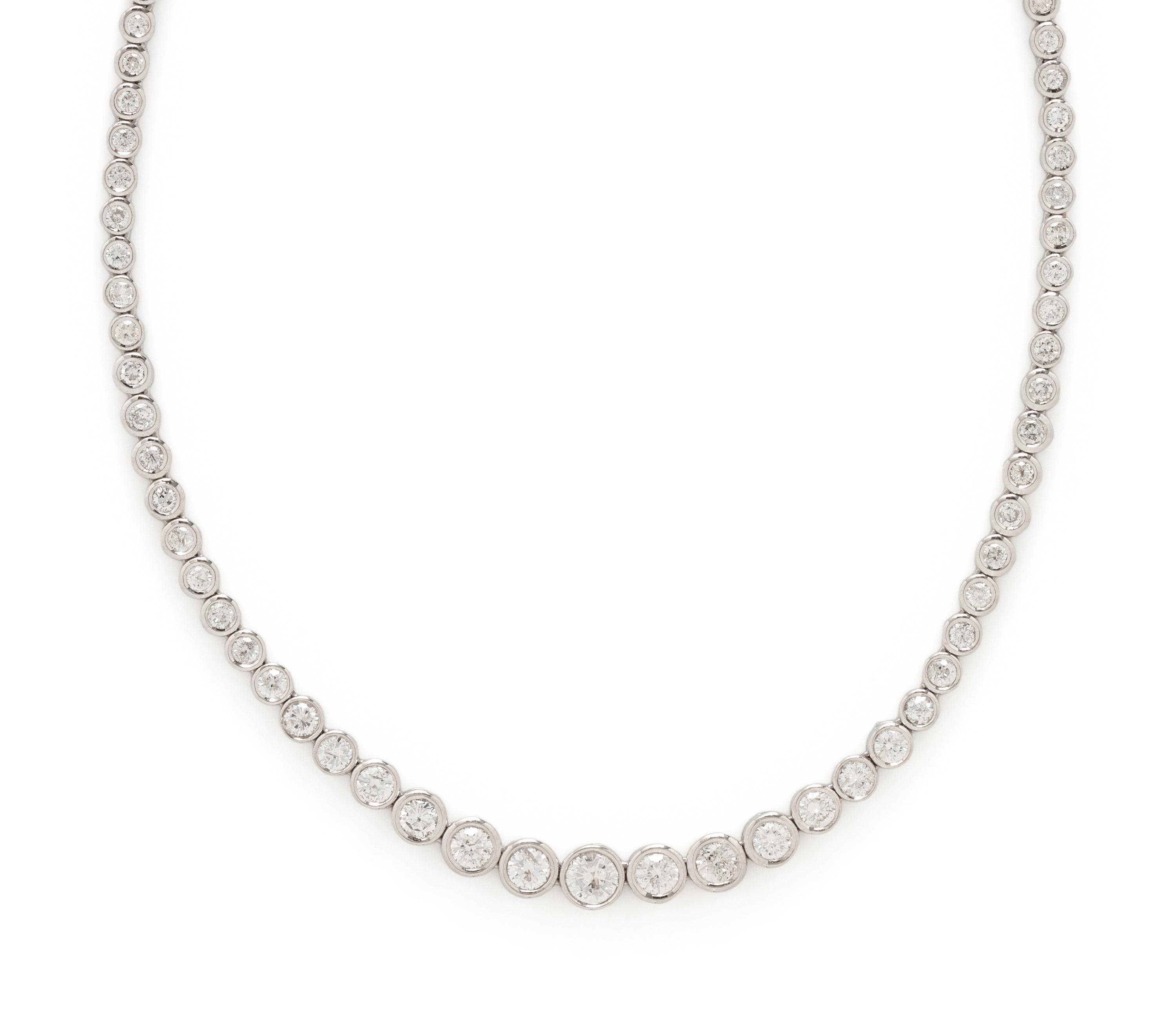 DIAMOND AND WHITE GOLD RIVIÈRE NECKLACE