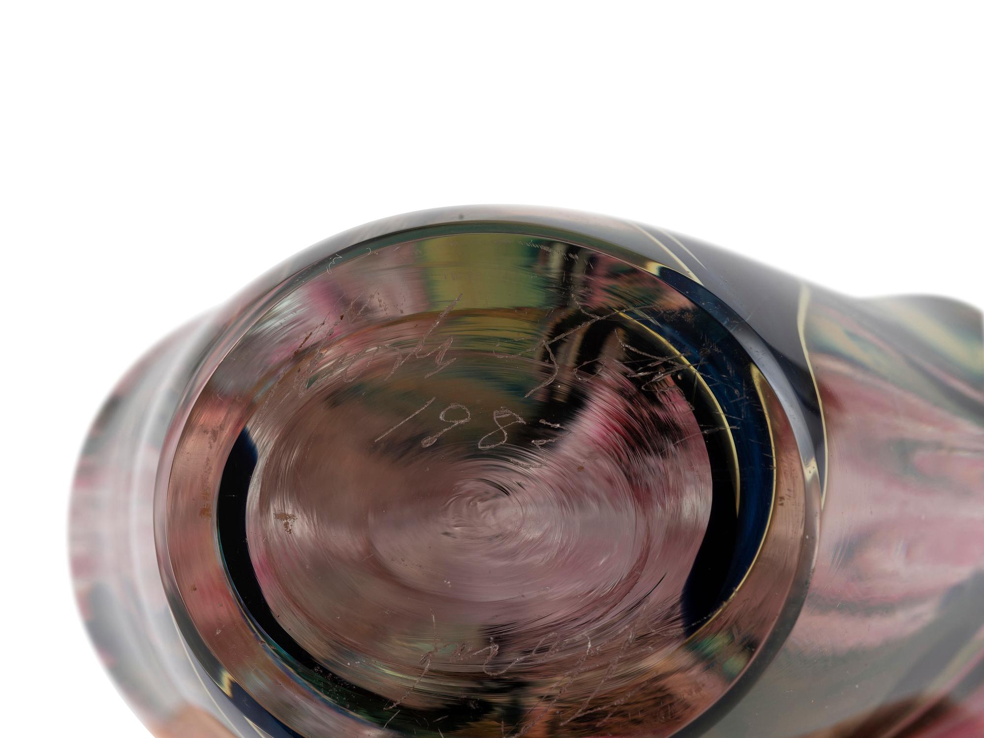 A Charles Lotton Flora Glass Vase