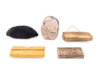 Five Vintage Hand Bags, Mid 20th Century