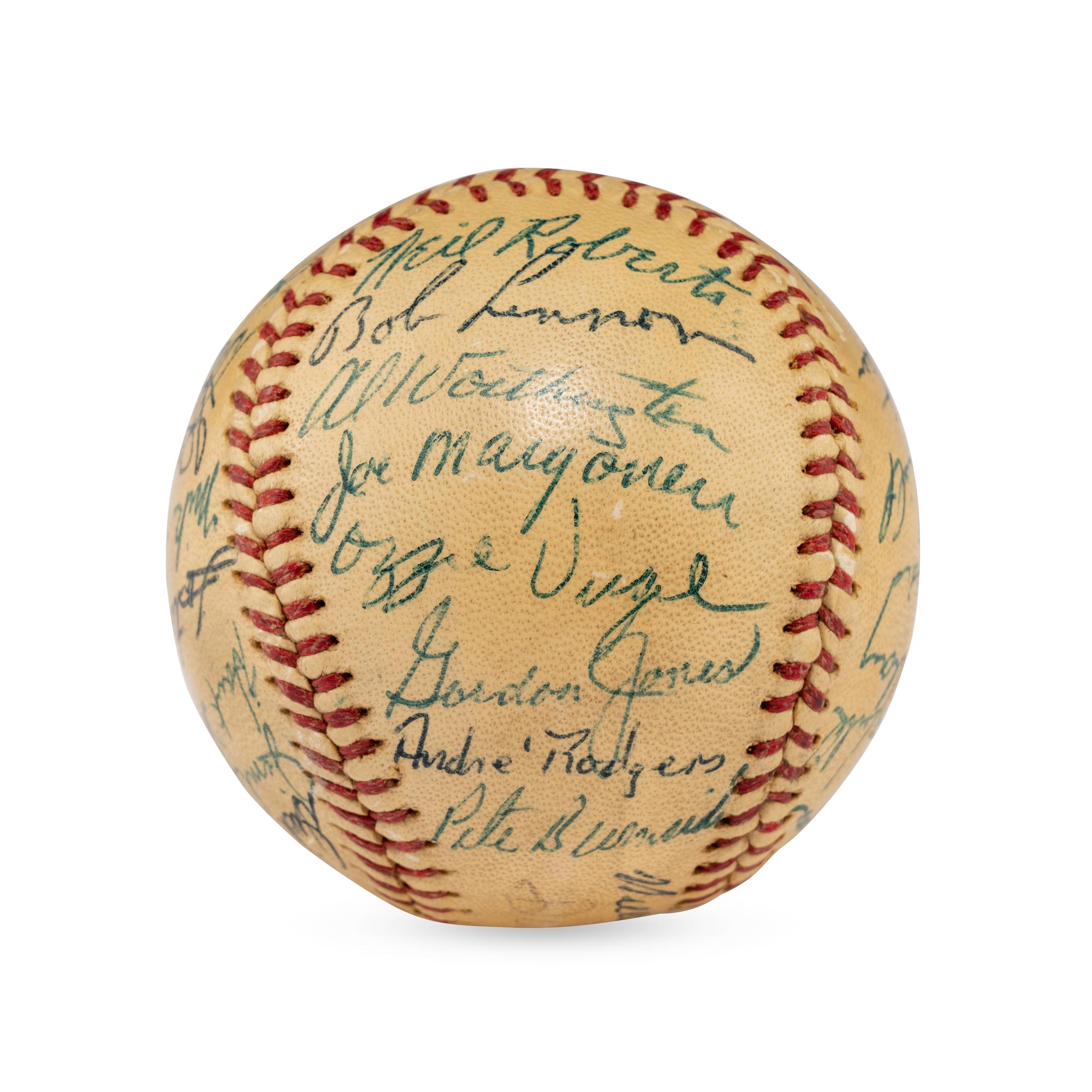 A 1957 New York Giants Team Signed Autograph Baseball Including Willie Mays (JSA Letter of Authenticity),