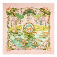 Seven Designer Silk Scarves by YSL and Hermès