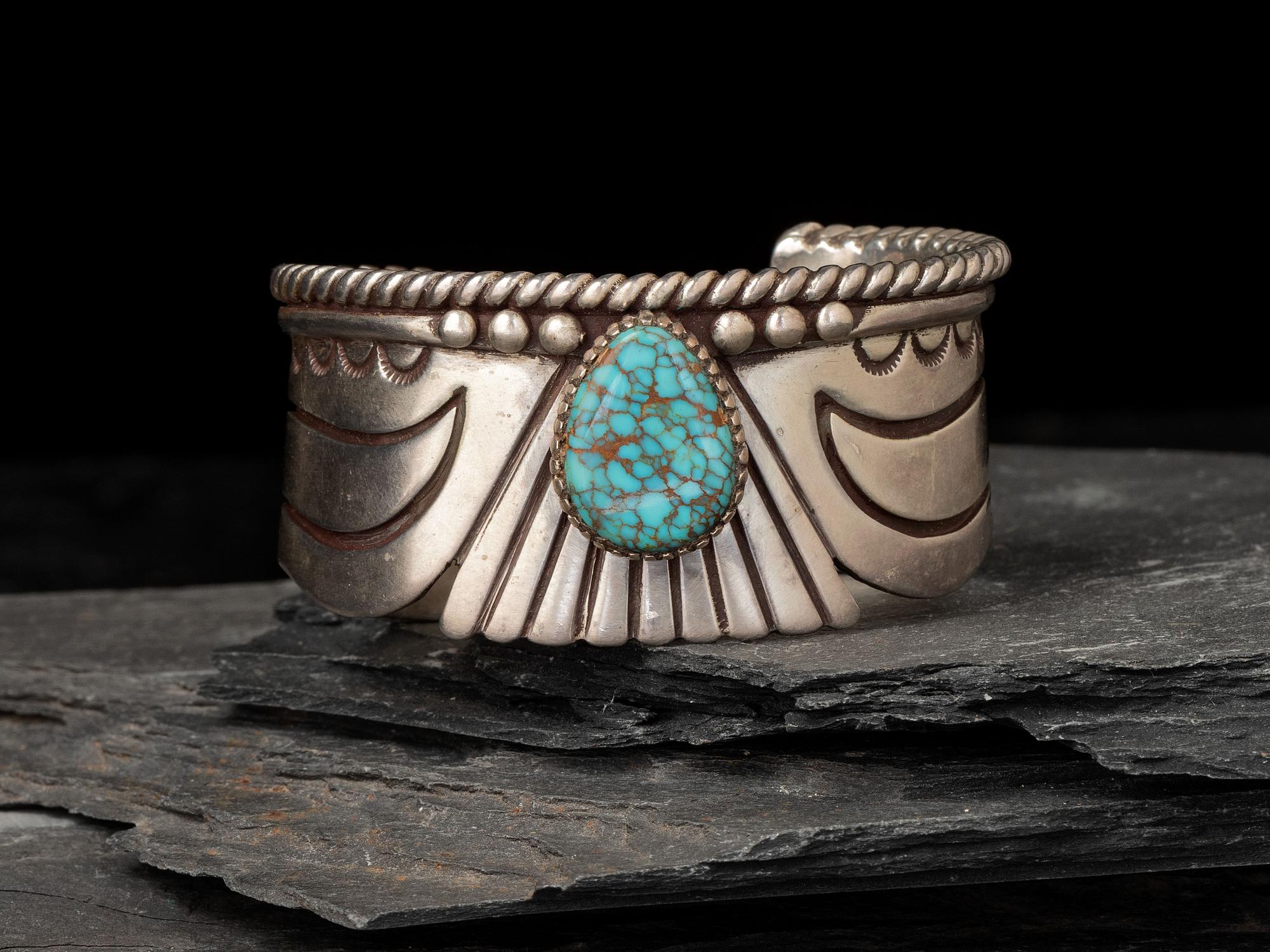 Silver and Turquoise Cuff Bracelet