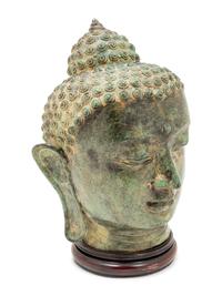 A Pair of Southeast Asian Deity Heads