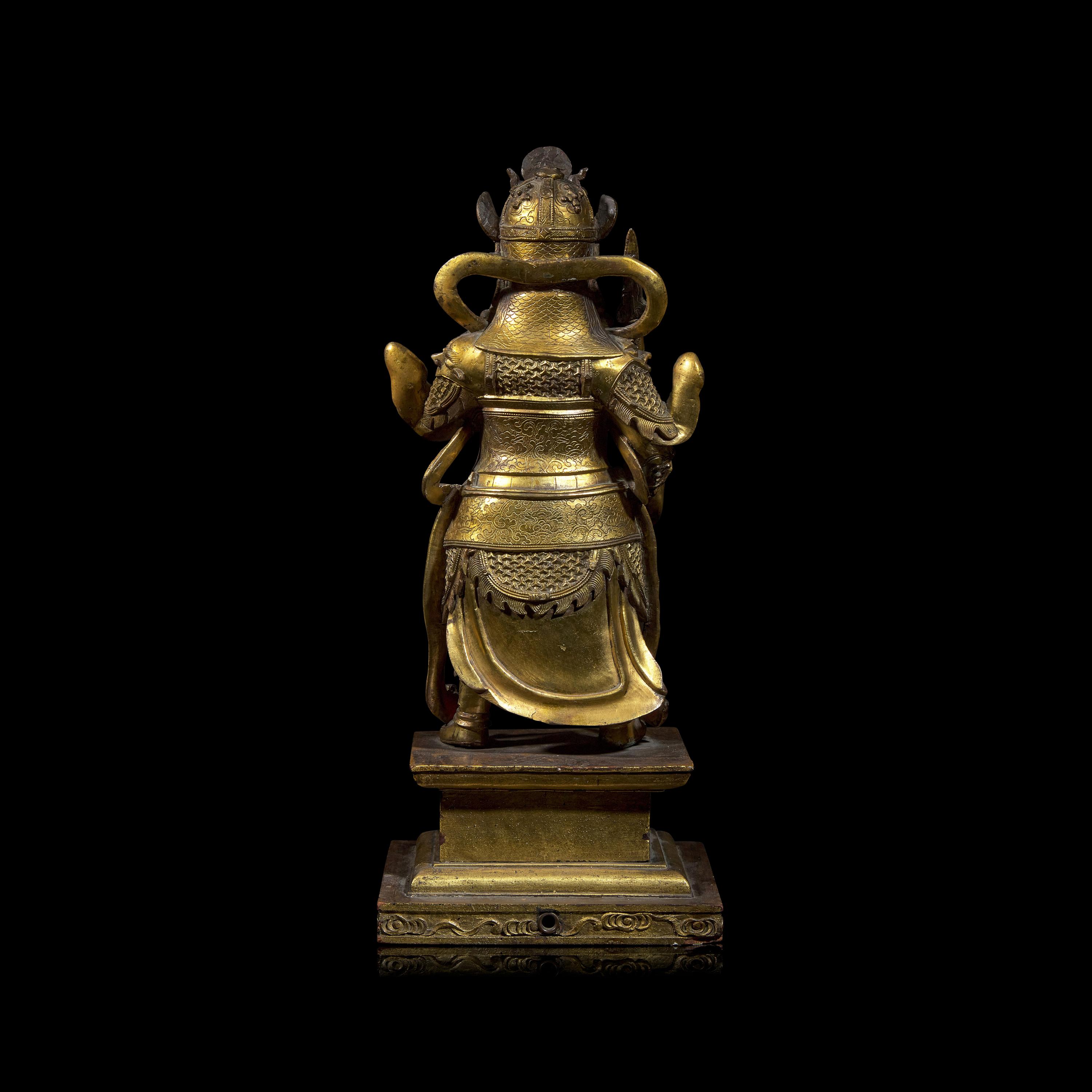 A Chinese Gilt Bronze Figure of Weituo Pusa , Ming Dynasty 明 鎏金銅韋陀