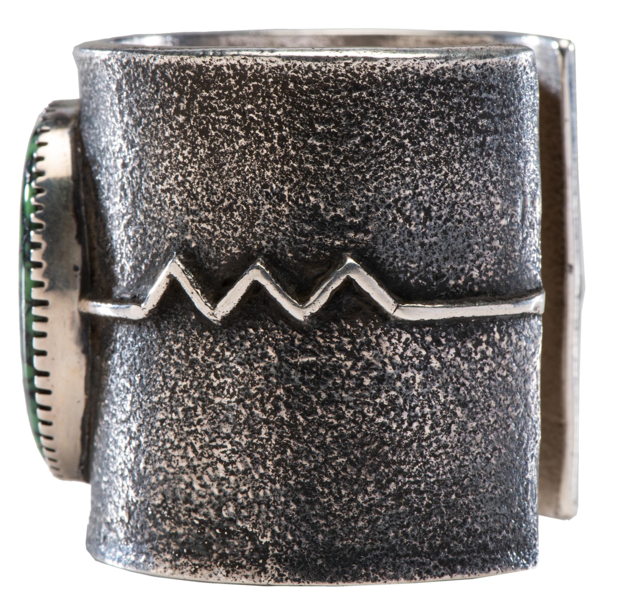 Silver Tufa Cast Cuff Bracelet, with Turquoise and Coral Lot is located and will ship from Denver, Collection.