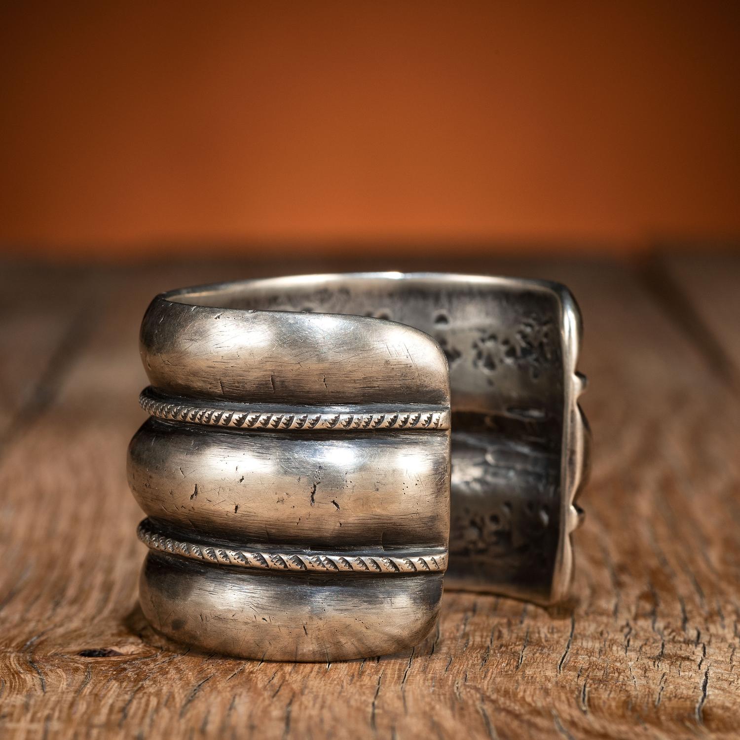 Navajo Silver and Turquoise Cuff Bracelet