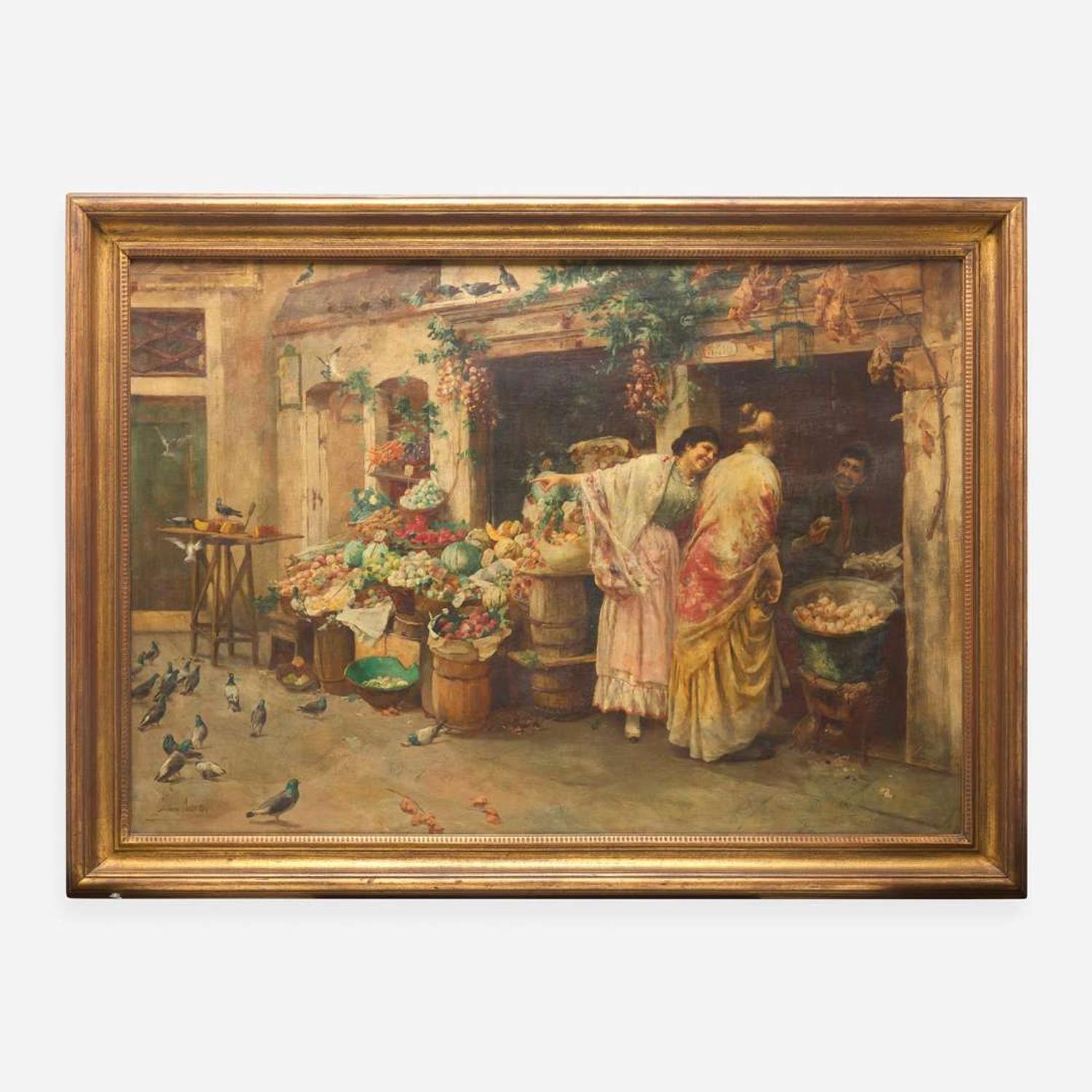Stefano Novo (Italian, 1862-1927) The Fruit Market