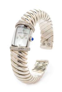 DAVID YURMAN, STERLING SILVER 'WAVERLY' WRISTWATCH