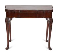 A Queen Anne Style Mahogany Flip Top Table
