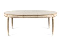 A Dennis and Leen Painted and Parcel-Gilt Dining Suite