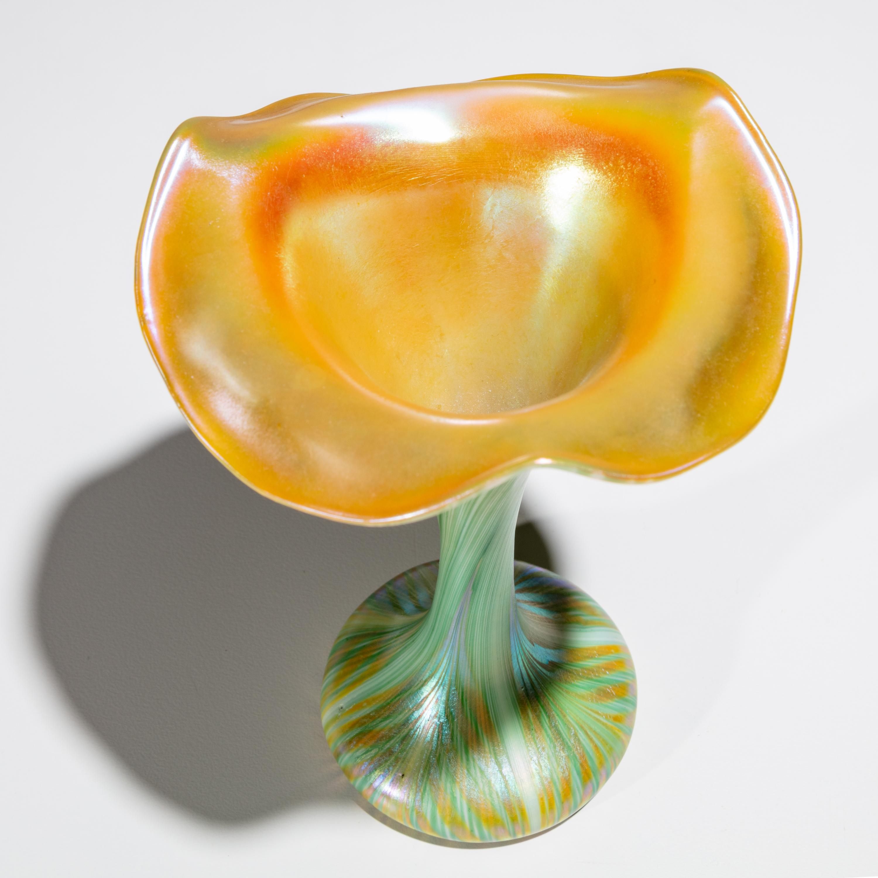 Quezal Early 20th Century — Group of 3 Vases