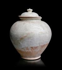 A Chinese White Glazed Jar and Cover
