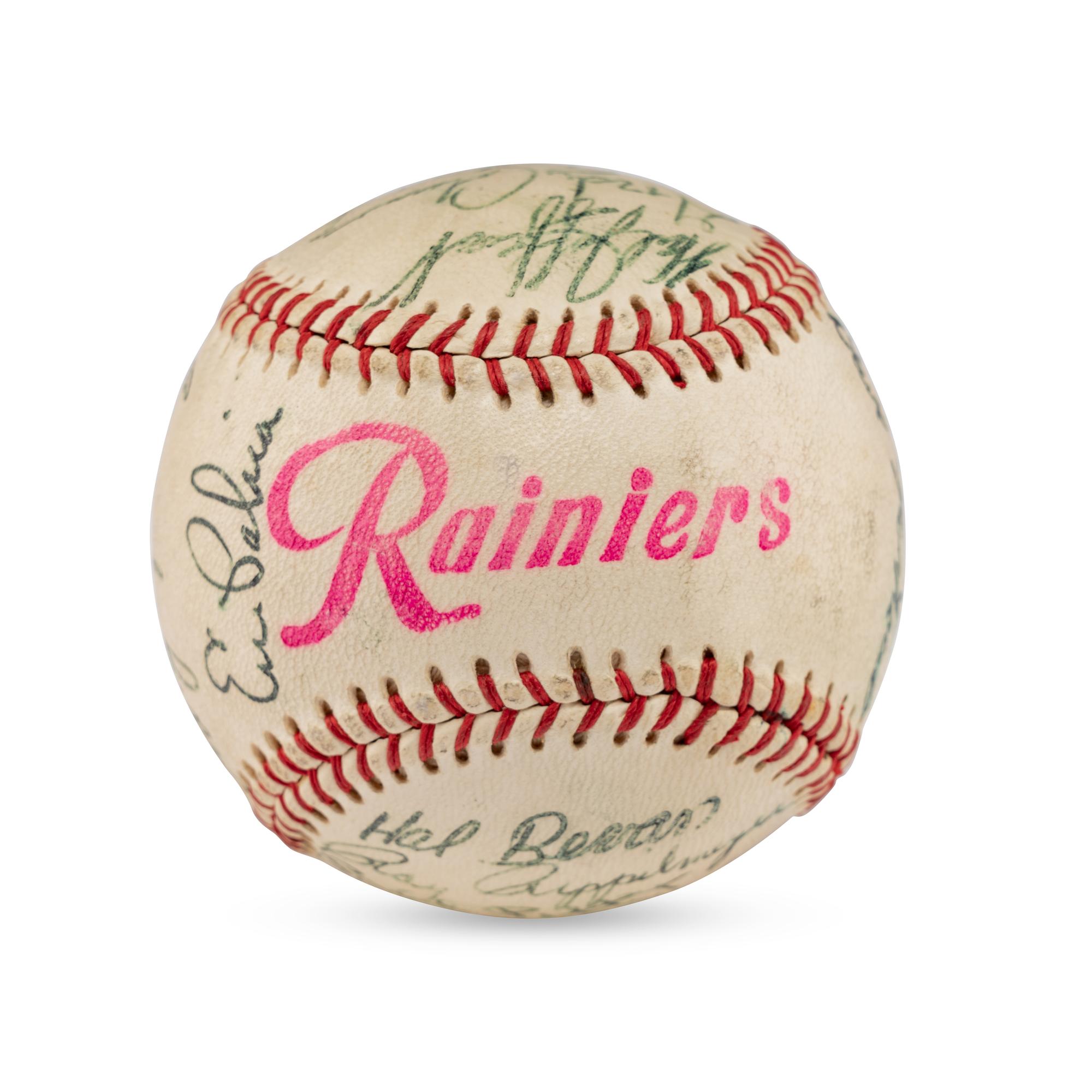 A 1960 Seattle Rainers Team Signed Autograph Baseball