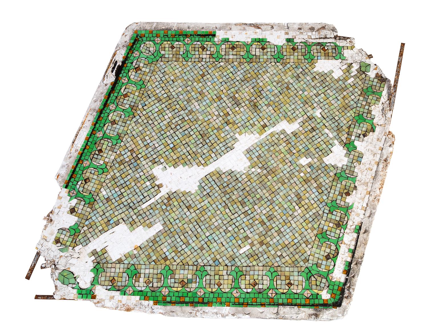 A Fisher Building Ceiling Mosaic Panel 53 x 43 inches. — CIRCA 1896