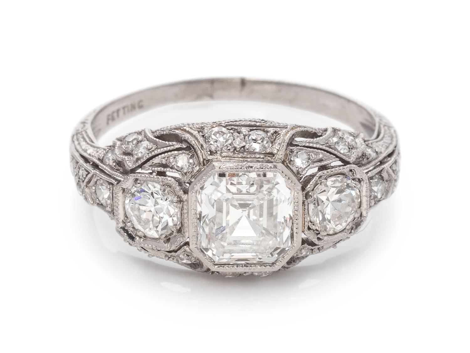 An Antique Platinum and Diamond Ring, A. H. Fetting,