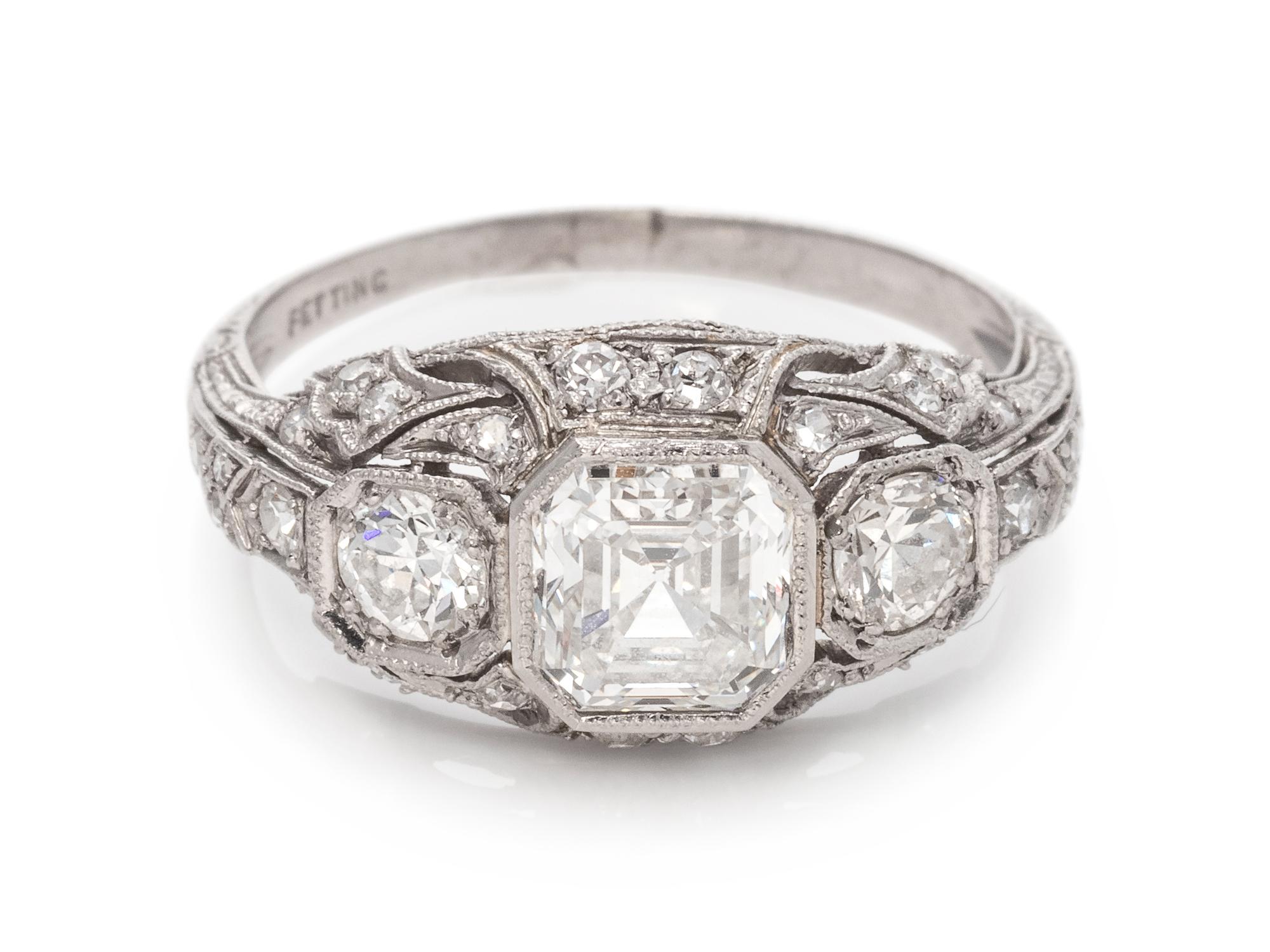 An Antique Platinum and Diamond Ring, A. H. Fetting,