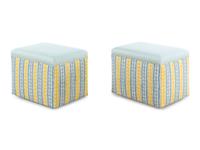 A Pair of Modern Upholstered Stools