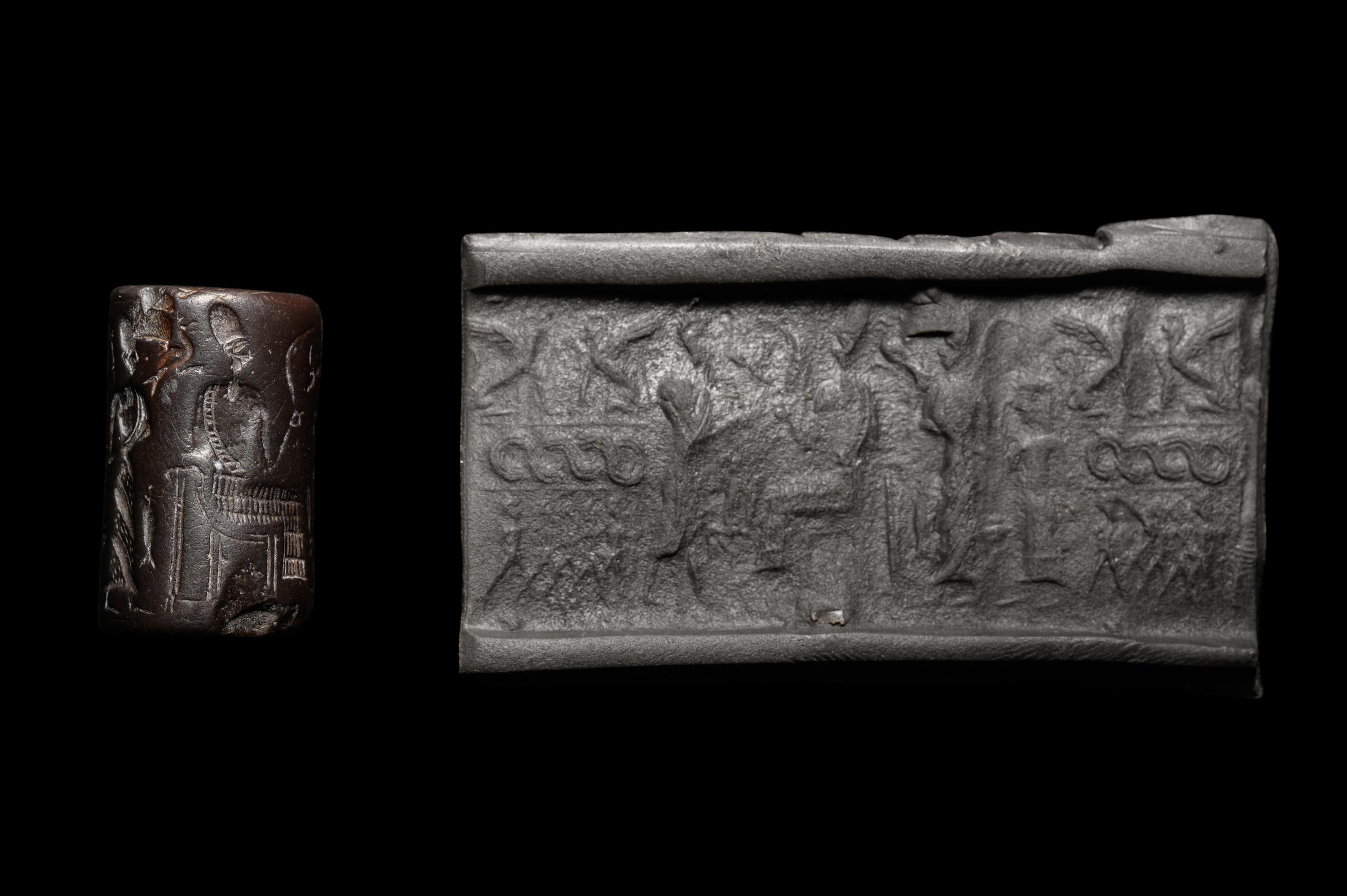 A Northern Mesopotamian Hematite Cylinder Seal