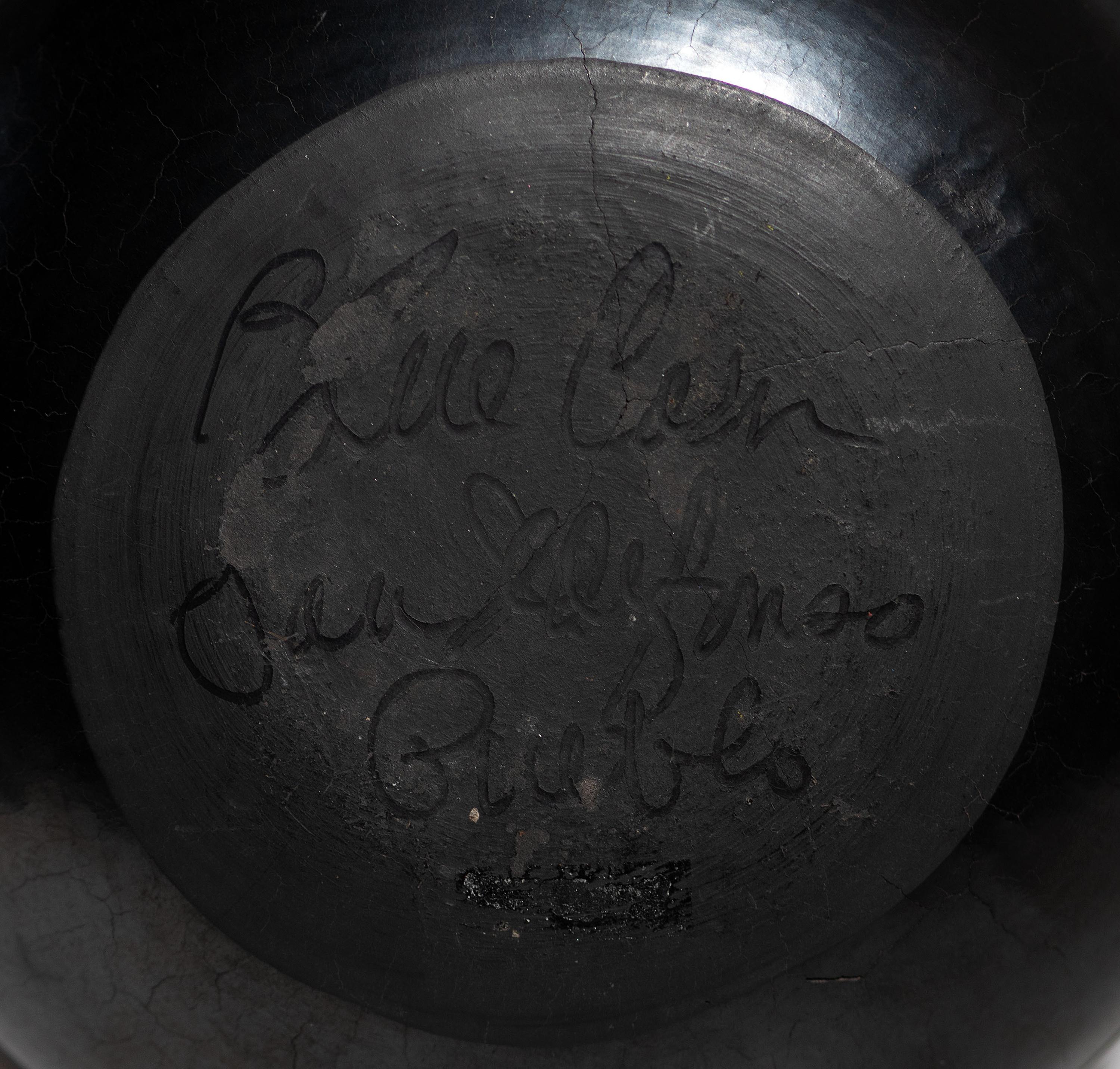 Blackware Pottery Jar and Plate