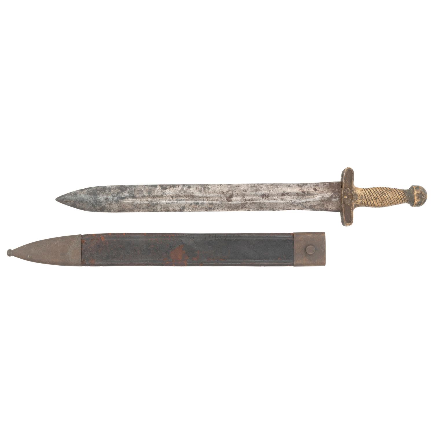Confederate "CS and Star" Short Sword with Scabbard