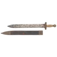 Confederate "CS and Star" Short Sword with Scabbard