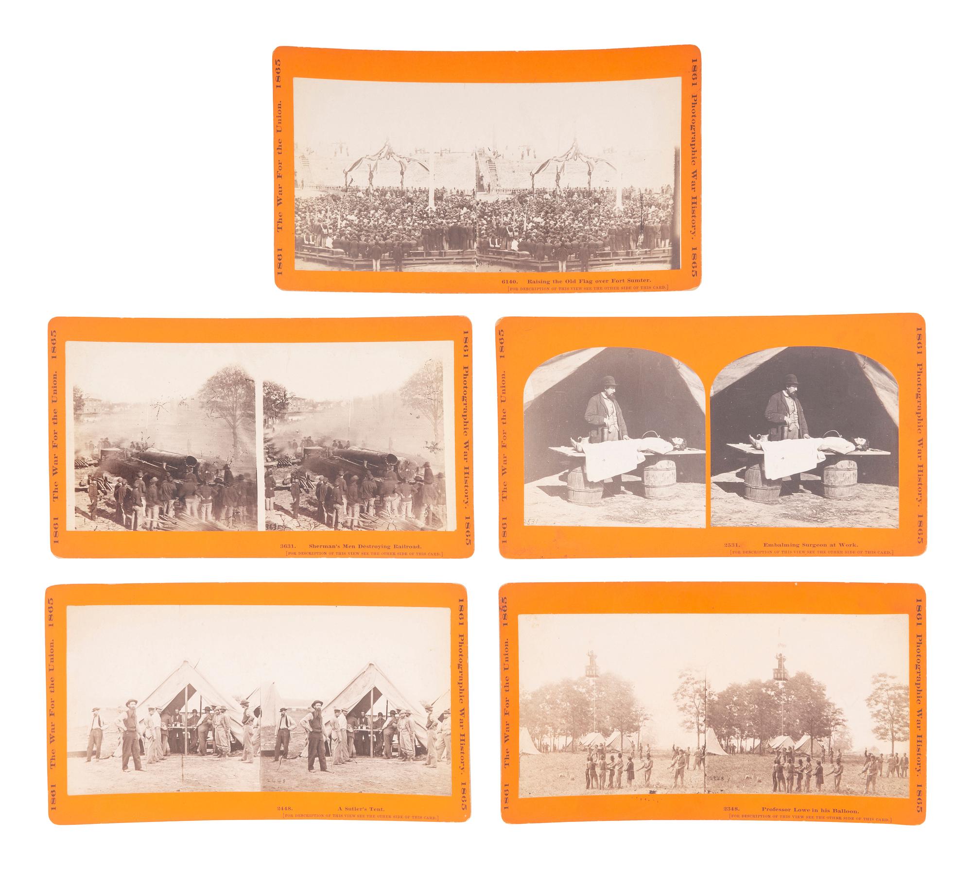 [CIVIL WAR]. A group of 23 stereoviews featuring significant locations and events throughout the war. Hartford, CT: Taylor & Huntington, ca 1890s.