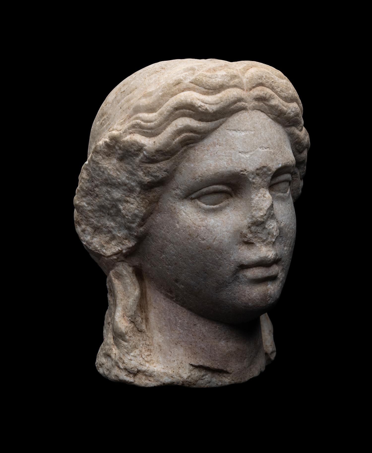 A Roman Marble Head of Apollo