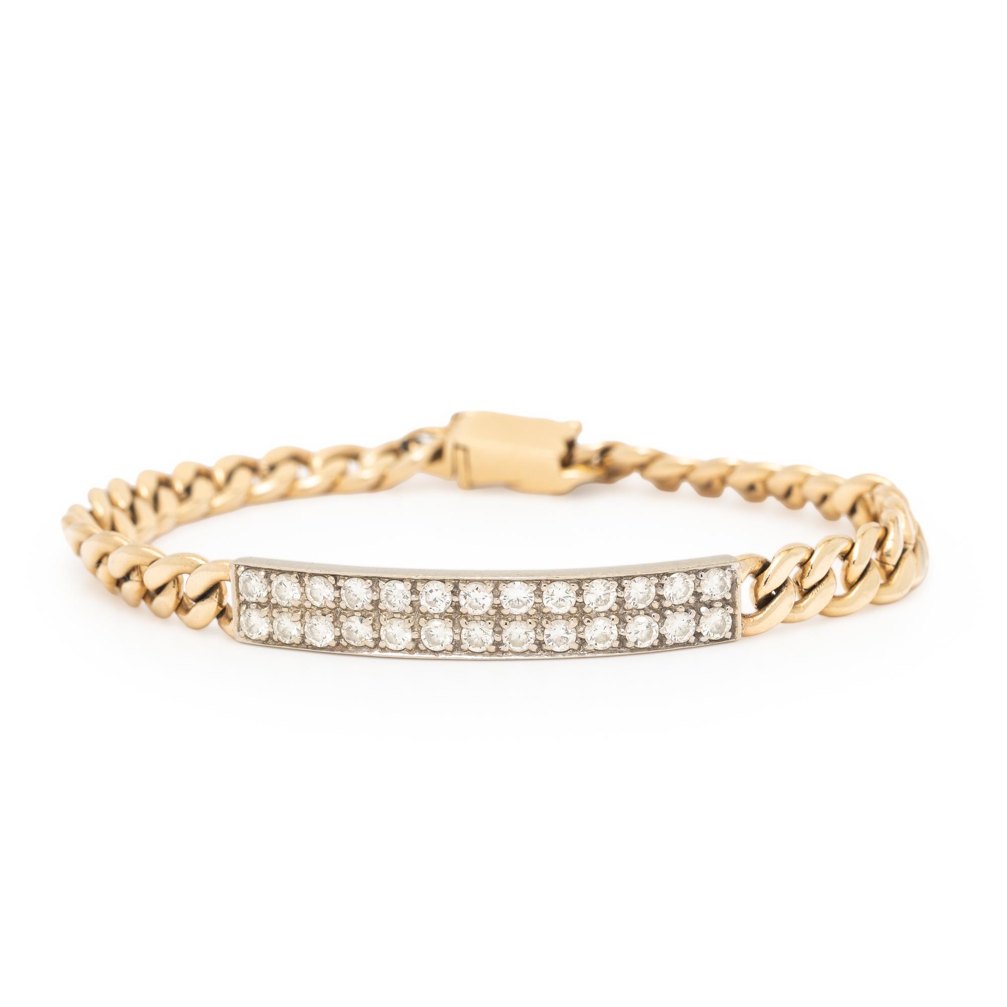 Hammerman Brothers, Diamond and Yellow Gold Bracelet