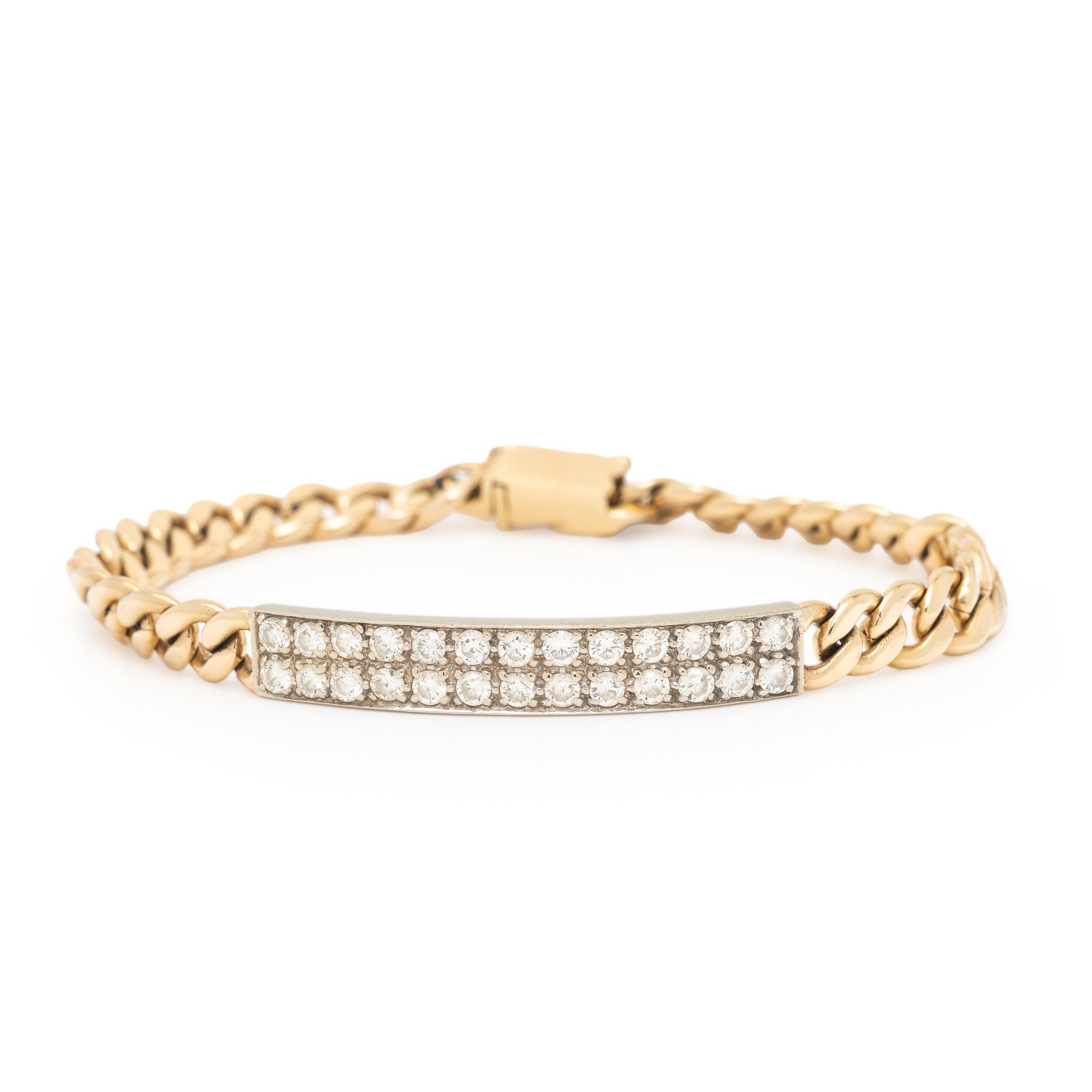 Hammerman Brothers, Diamond and Yellow Gold Bracelet