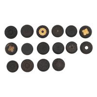 [EARLY PHOTOGRAPHY - UNION CASES]. Collection of 12 "oreo" union cases containing portraits of men and women, including: